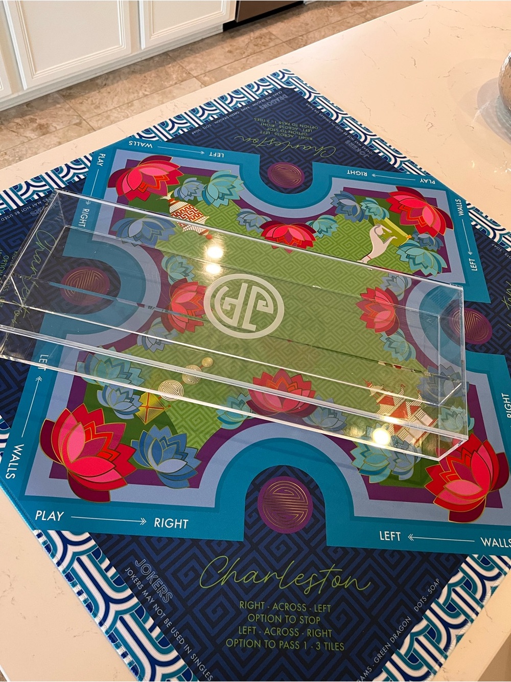 NWT Jonathan Adler Clear Acrylic Box with Sliding Top